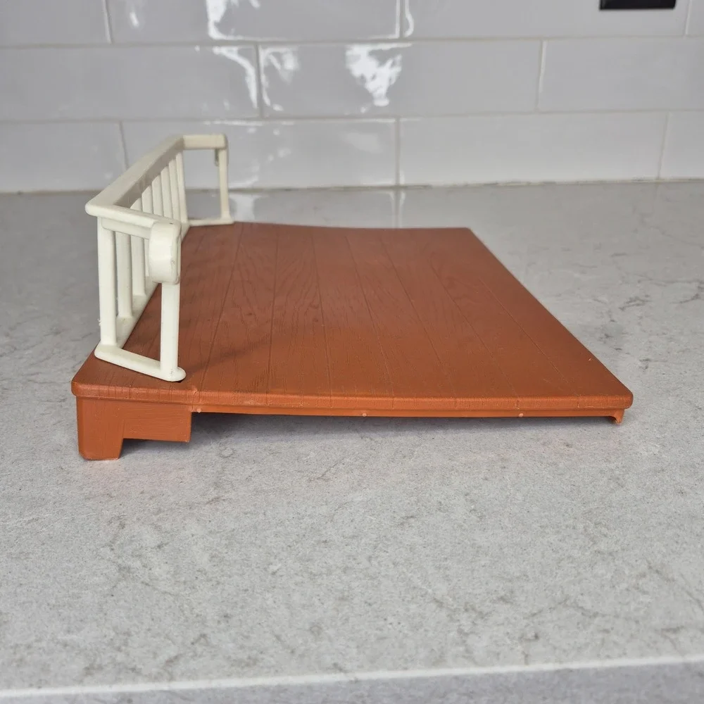 Little Tikes Blue Roof Dollhouse Replacement Pull Slide Out Deck Railing Brown